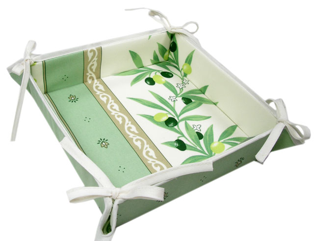 Provencal "coated" bread basket (Ramatuelle. Mint green) - Click Image to Close